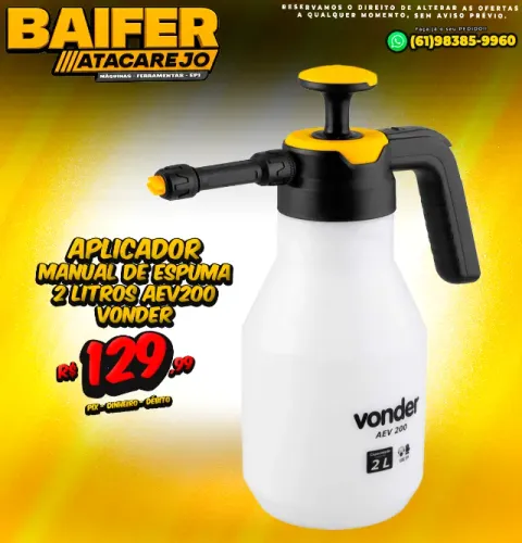 Aplicador Manual de Espuma 2 Litros AEV200 Vonder