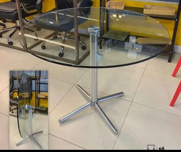 Mesa de vidro reclinavel