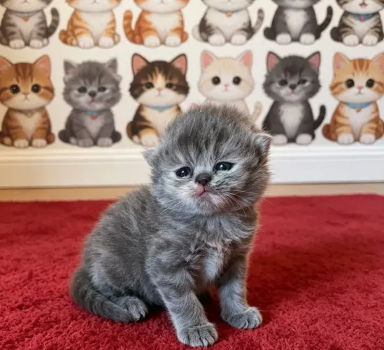 Gato persa vacinado