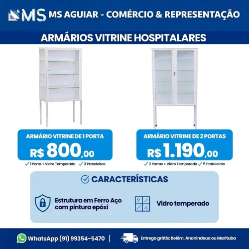Armário Vitrine Hospitalar 