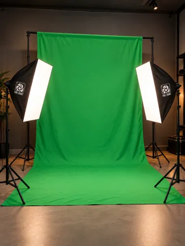 Kit Estúdio Fotográfico Completo | 2 Softbox + Chroma Key + Fundo Infinito + 2 Lampadas