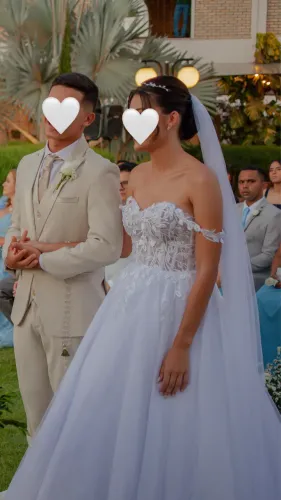 Vestido de Noiva romântico