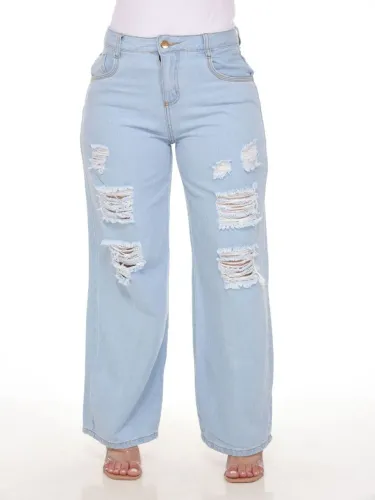 Calça wide leg