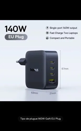 Carregador Baseus 140w