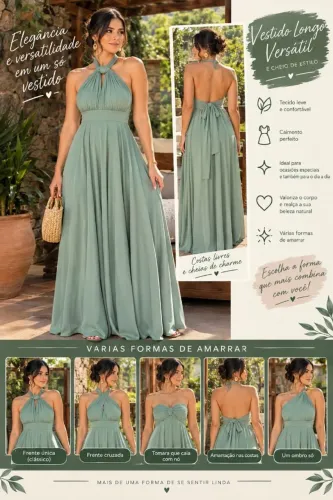 Vestido de Festa Feminino Novo