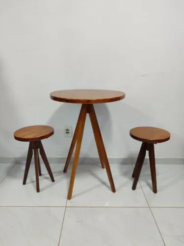 Jogo bistrô mesa em madeira 