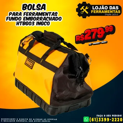 Bolsa para Ferramentas Fundo Emborrachado HTBG03 Ingco
