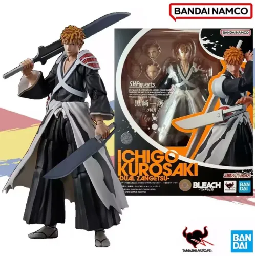 Ichigo Dual Zangetsu - Bleach - S.H.Figuarts Bandai - NOVO<br>