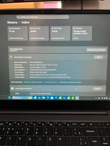 NOTEBOOK SANSUNG GALAXY BOOK 2 CORE I7