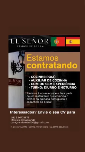 Vaga Cozinheiro(a) e Auxiliar de Cozinha - Florianópolis