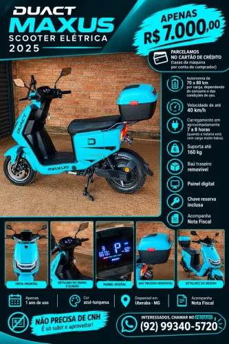 Scooter/Moto Eletrica Duact Maxus 1000w 2025