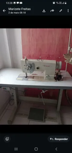 Maquina pespontadeira 2 agulhas industrial YAMATA.