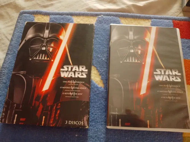 Dvds originais trilogia clássica star wars 3x cartão retirar no local