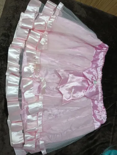 Saia de Tule Rosa plus size