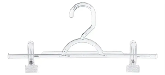 60 cabides acrílico para saias, calças, shorts + 120 presilhas 