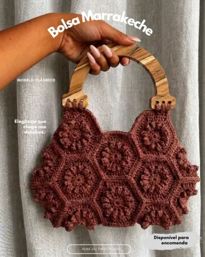 Bolsa de crochê moderno