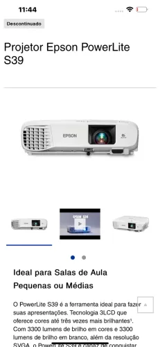 Projetor Multimídia Epson