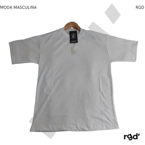 Camiseta Oversized Masculina Premium Com emblema bordado