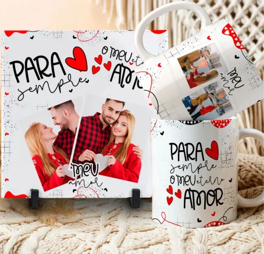 Canecas personalizadas + azulejo personalizado