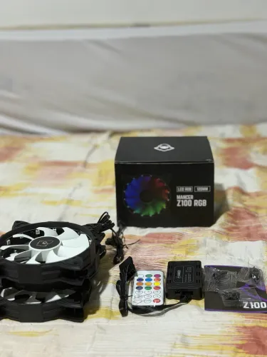 Kit 3 Fans Mancer Z100 LED RGB 120mm + controladora 