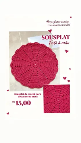 Sousplat de Crochê