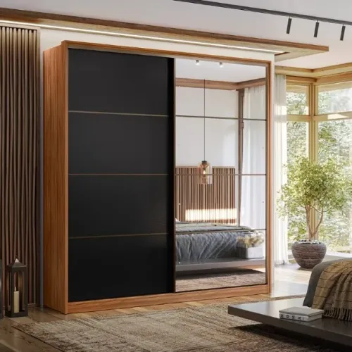 GUARDA ROUPA CASAL C/ ESPELHO NOVO MONTAGEM GRATUITA