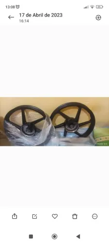 Jogo de roda nova pega Titan e fan 150 e 160 frio a tambor.