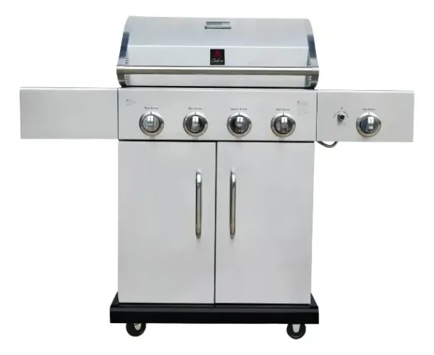 Churrasqueira a Gás Chaleur Brasil Inox 4 Queimadores estilo americano