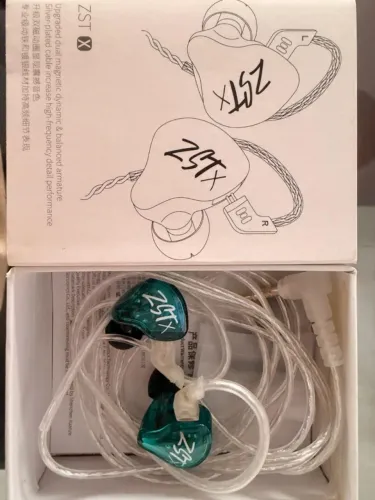 KZ ZST X fone intra-auricular ciano