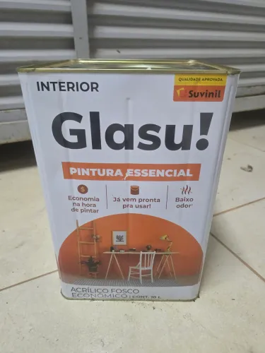 Tinta 18 litros Suvinil Glasu - branco fosco