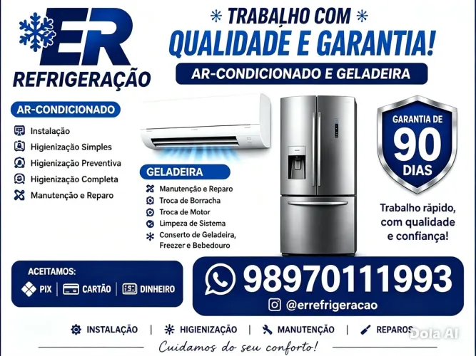 Manutenção de ar condicionado e geladeira