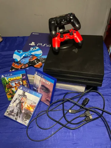 PS4 Pro 1TB + 2 Controles + Jogos 