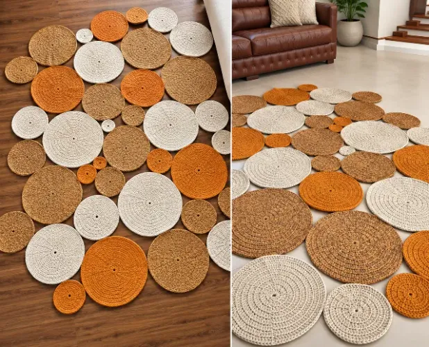 Tapete artesanal em crochê