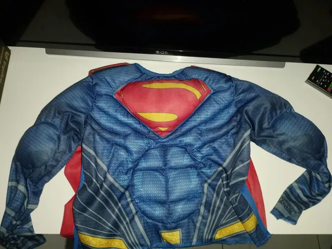 Fantasia Superman Infantil Luxo Com Músculos (Nunca Usada)