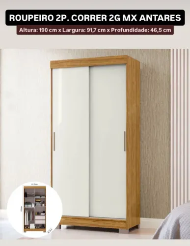 Mega oferta de Guarda roupa de Porta de Correr Com Frete Grátis ?