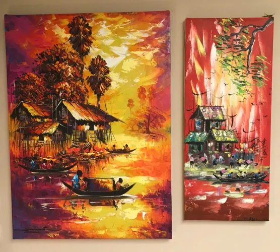 Quadro asiático importado