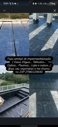 Serviço de impermeabilização (MANTA QUENTE ASFÁLTICO)