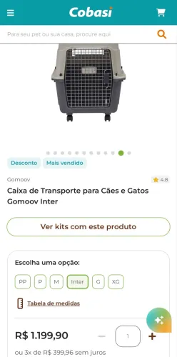 Caixa de Transporte para Cães e Gatos Gomoov Inter