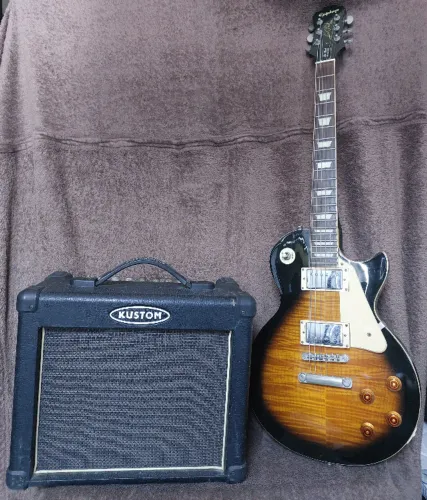 Guitarra Epiphone Les Paul Standard Vintage Sunburst + Amplificador