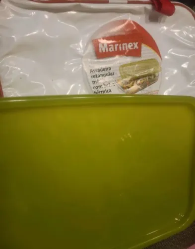Marinex assadeira de vidro com a bolsa termica