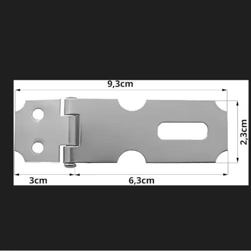 2 fechos de segurança - dobradiça porta portão gaveta armário