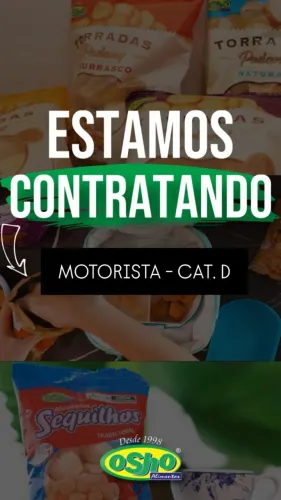 VAGA DE EMPREGO - MOTORISTA CATEGORIA D