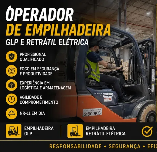 OPERADOR DE EMPILHADEIRA GLP OU RETRÁTIL ELÉTRICA