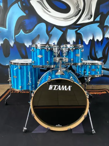 Bateria Tama Starclassic Maple Blue Aurora Shell Pack Bumbo 22 Polegadas