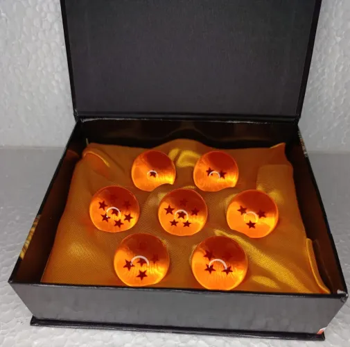 Set 7 Esferas Do Dragão Dragon Ball Z - Crystal Ball Box Bandai