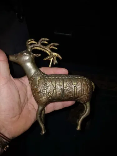 CERVO DE BRONZE LEGÍTIMO ANTIGUIDADE ANOS 70 