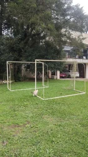 Par de Traves para futebol em ferro semi novas