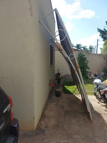 Cobertura de policarbonato em aço 3,20 com calha