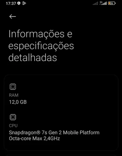 Vendo Poco x 6 , 250 GB mória interna e 12 GB de memória ram