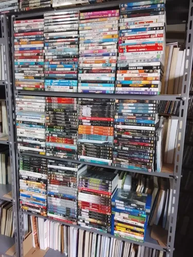 Lote com 260 DVDs originais de locadora